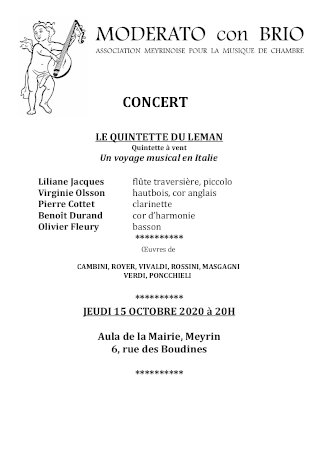 Flyer du concert de Meyrin